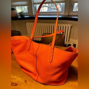 Rebecca Minkoff leather tote. Tangerine colour. Brand new with tags
